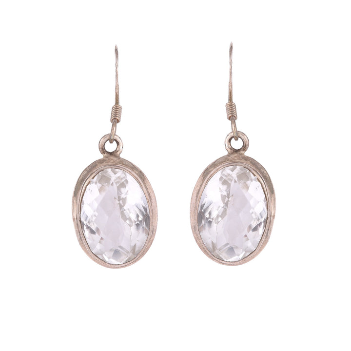 Silver & Zircon Earrings | Indigo Oriental Antiques