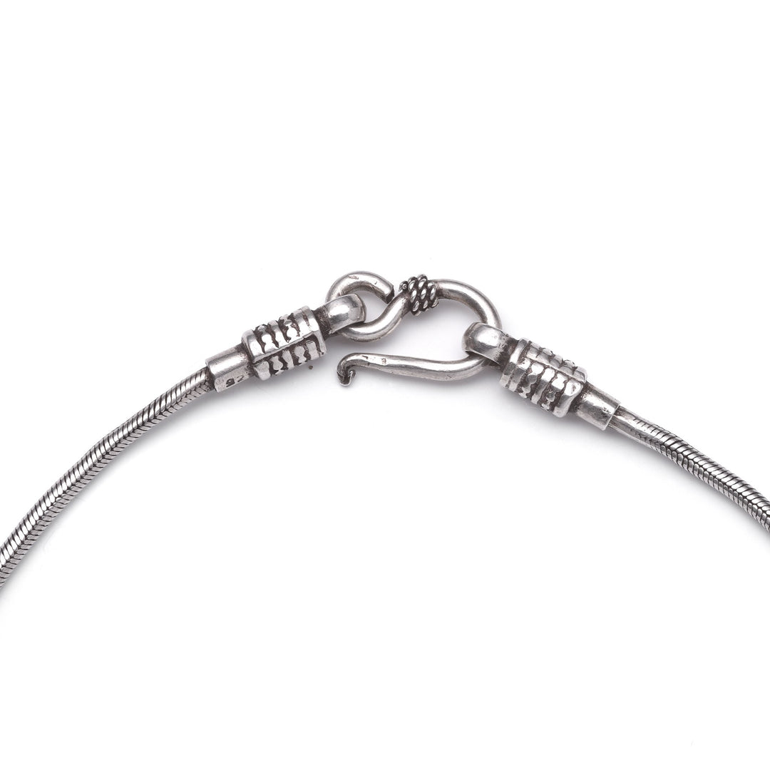 Tribal Snake Necklace From Rajasthan 18.5 gms | Indigo Oriental Antiques