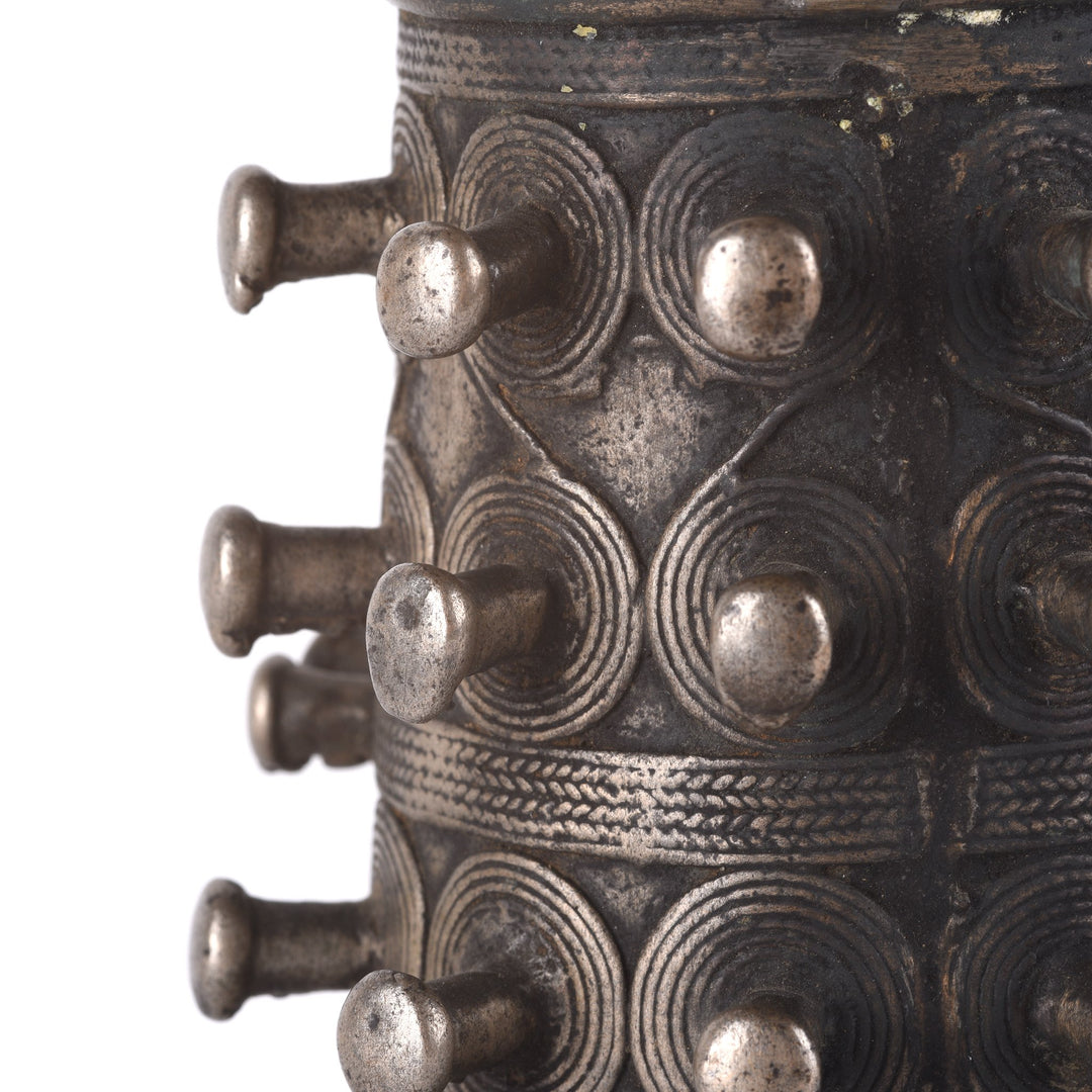 White Metal Tribal Bangle From Nagaland - 19thC | Indigo Oriental Antiques