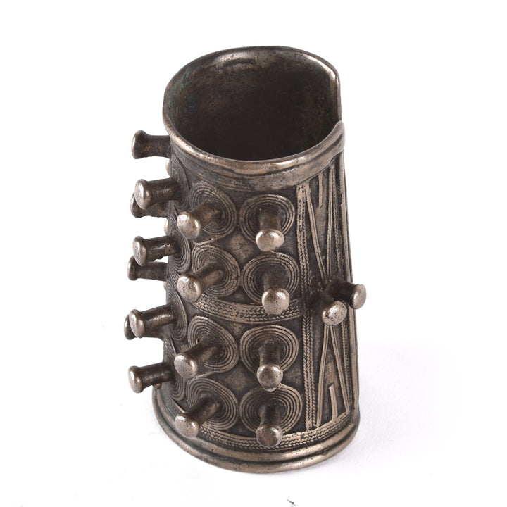 White Metal Tribal Bangle From Nagaland - 19thC | Indigo Oriental Antiques