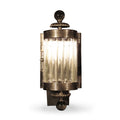 Art Deco Style Wall Lamp - Glass And Chrome