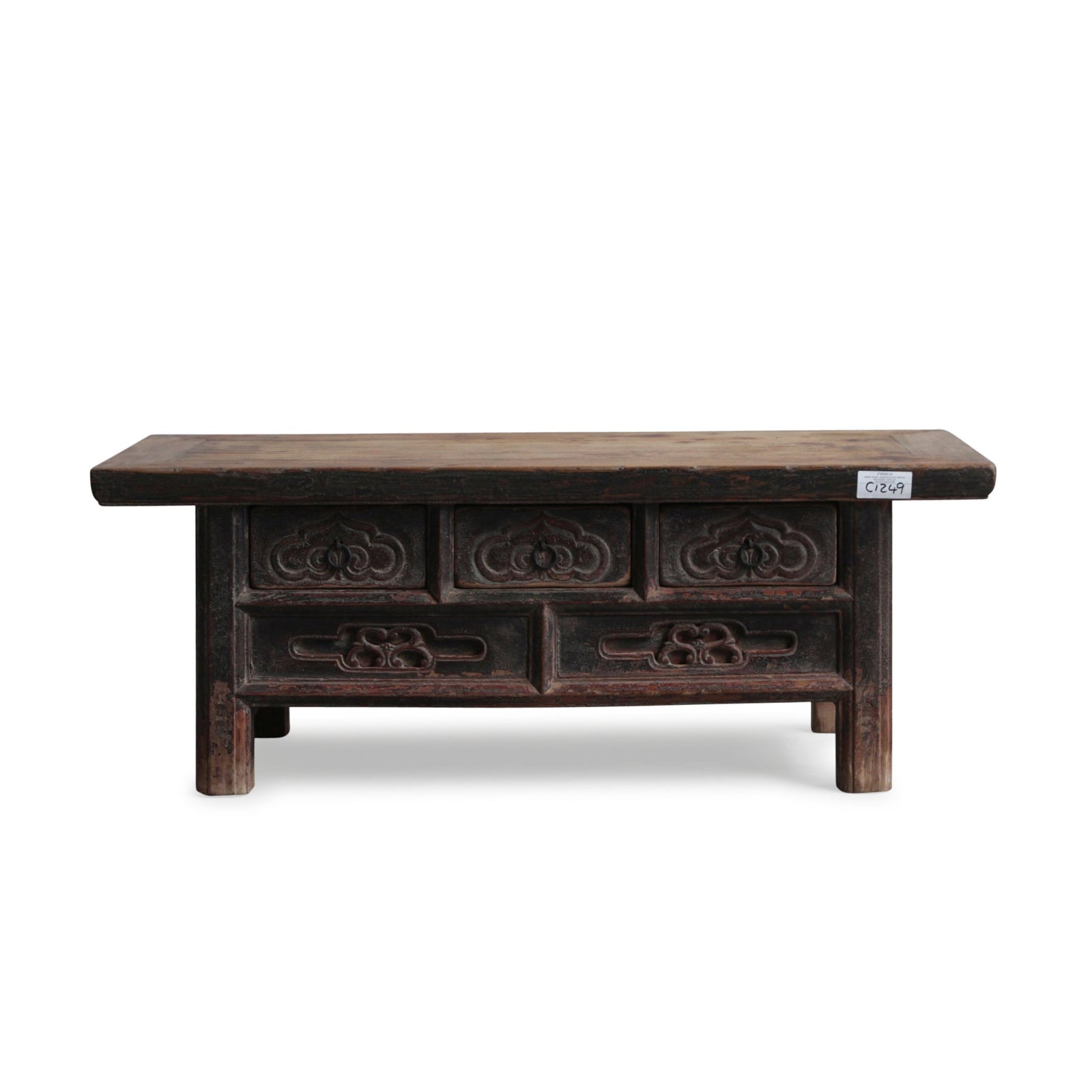Kang Table With Drawers Made From Elm - 19thC - 107 x 42 x 40 (wxdxh cms) - C1249