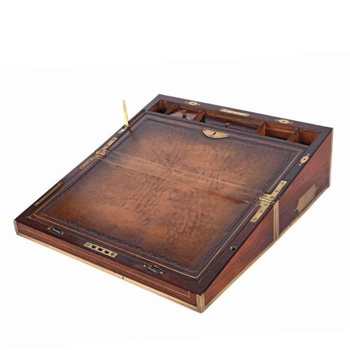 Open View Of Anglo Indian Rosewood Writing Slope - 19thC | Indigo Antiques
