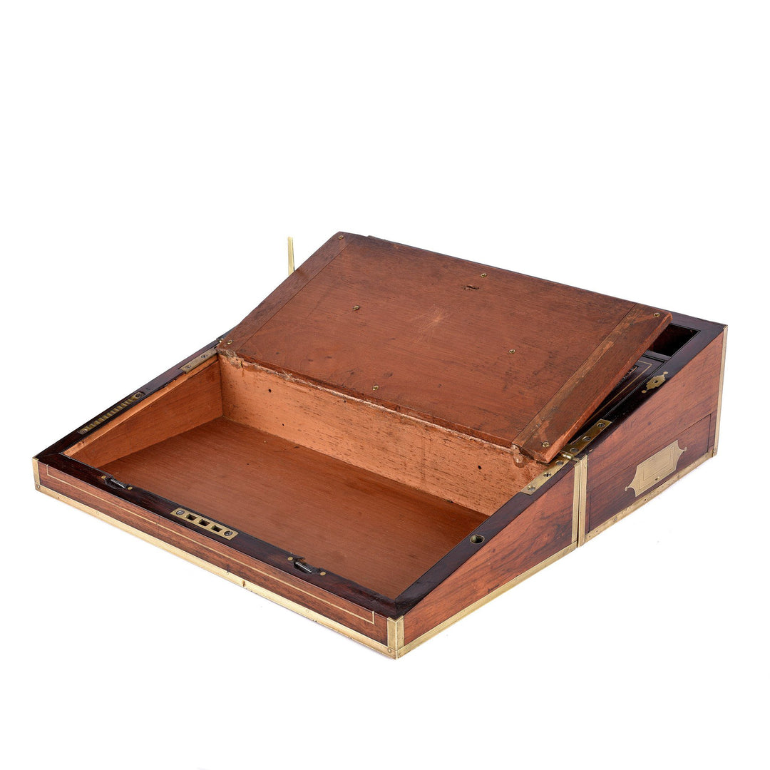Open View Of Anglo Indian Rosewood Writing Slope - 19thC | Indigo Antiques