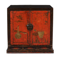 Black & Red Lacquer Book Cabinet from China - 19th Century
