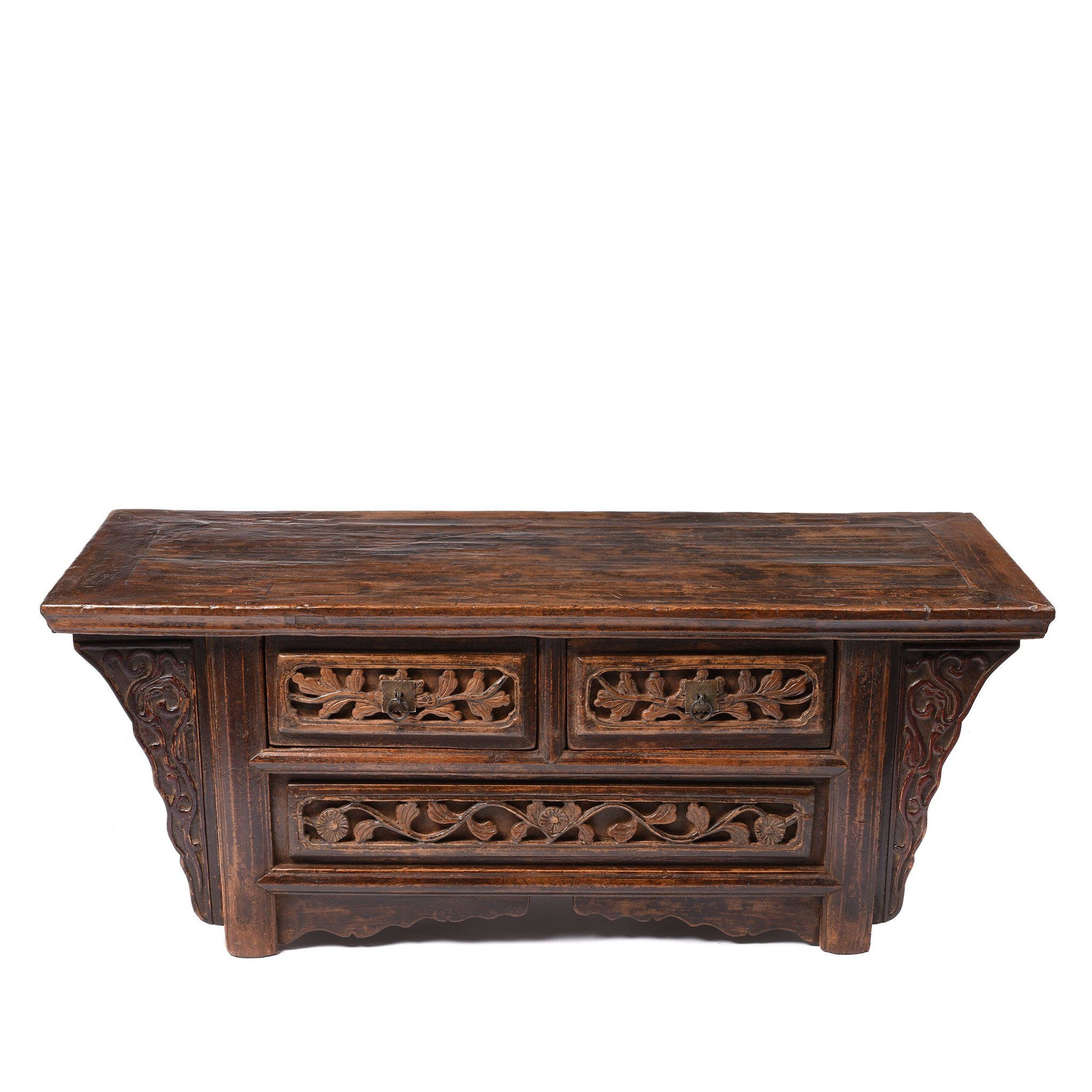 Bleached Elm and Poplar Kang Table From Shanxi  - 19thC | Indigo Antiques