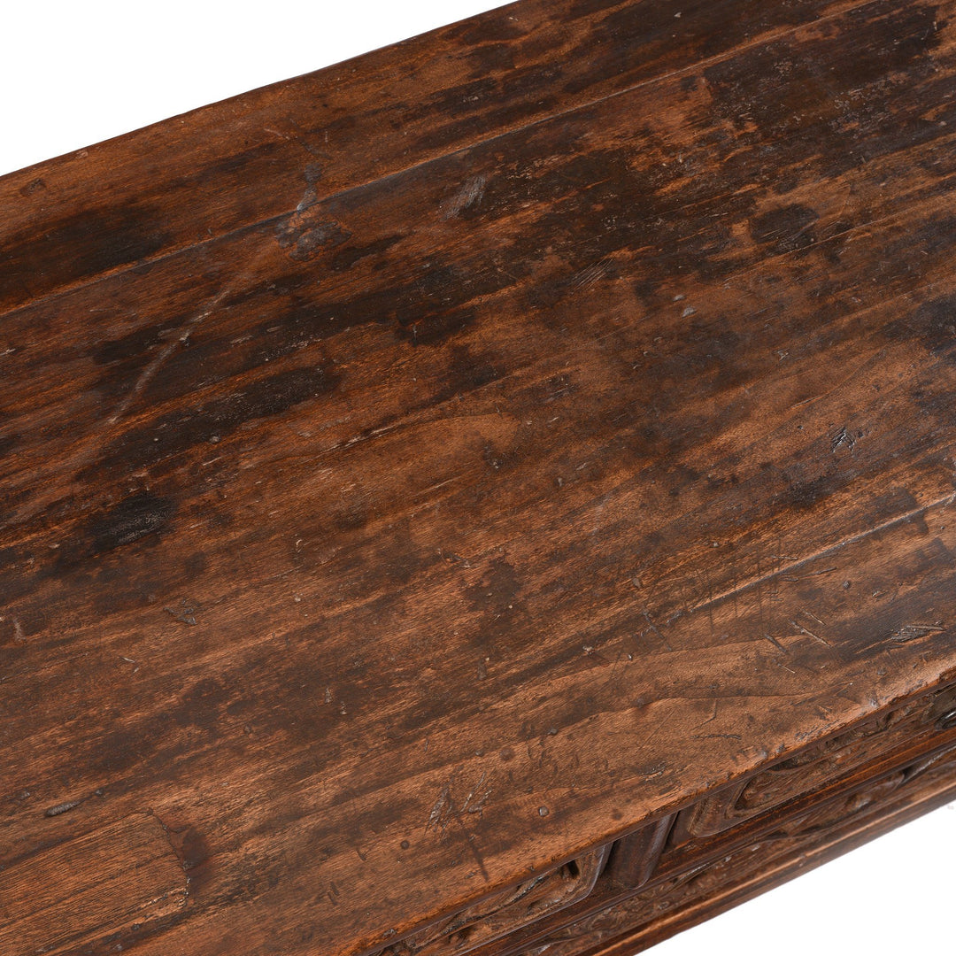 Surface View From Bleached Elm and Poplar Kang Table From Shanxi  - 19thC | Indigo Antiques