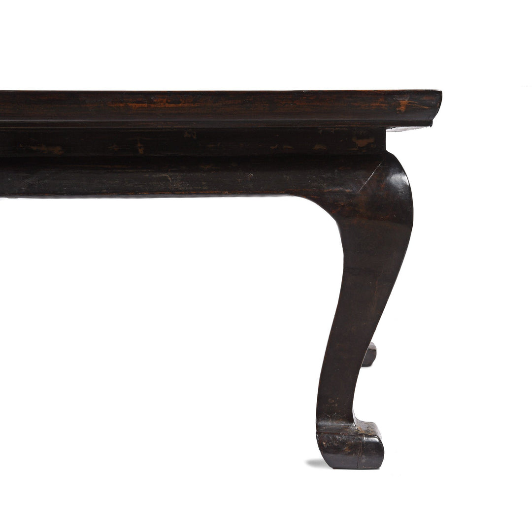 Corner Detail From Chinese Coffee Table With Rattan Top - 19thC | Indigo Antiques