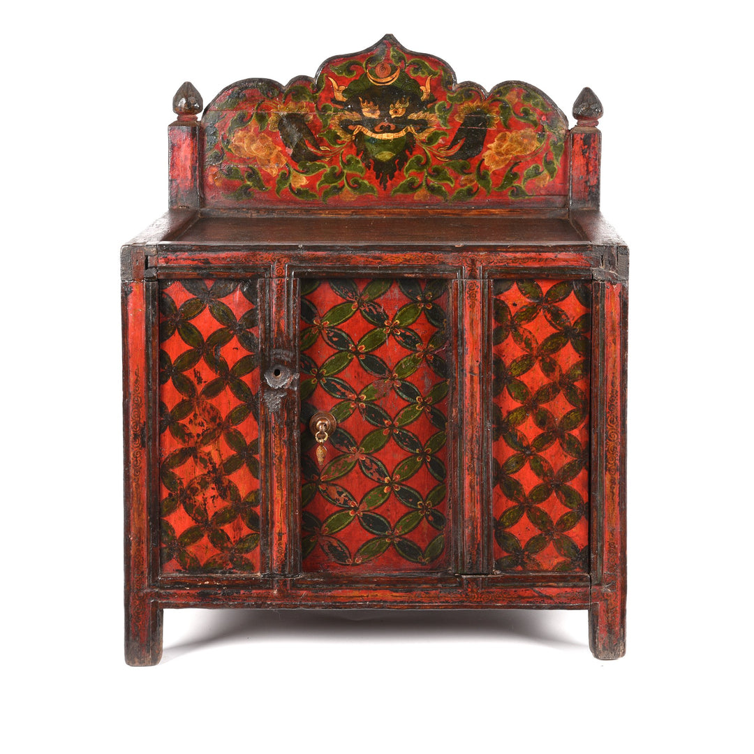 Antique Painted Tibetan Prayer Table With Original Painting - 19thC century | Indigo Antiques