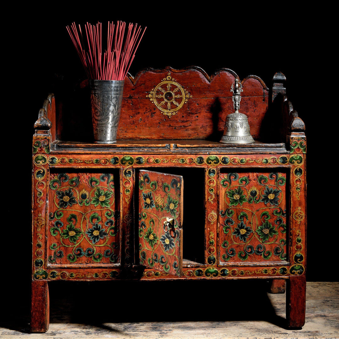 Lifestyle Of Painted Tibetan Prayer Table - 19thC | Indigo Antiques