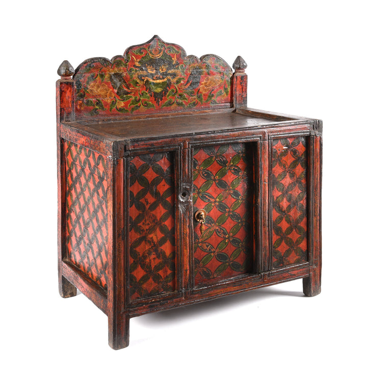 Antique Painted Tibetan Prayer Table With Original Painting - 19thC century | Indigo Antiques