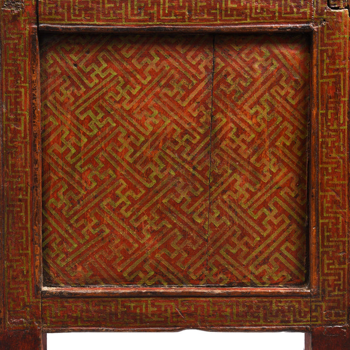 Side Detail Of Painted Tibetan Prayer Table - 19thC | Indigo Antiques