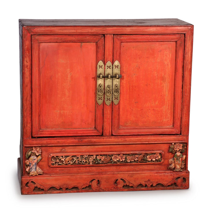 Red Lacquer Cabinet from Shanxi, China - 19thC | Indigo Oriental Antiques