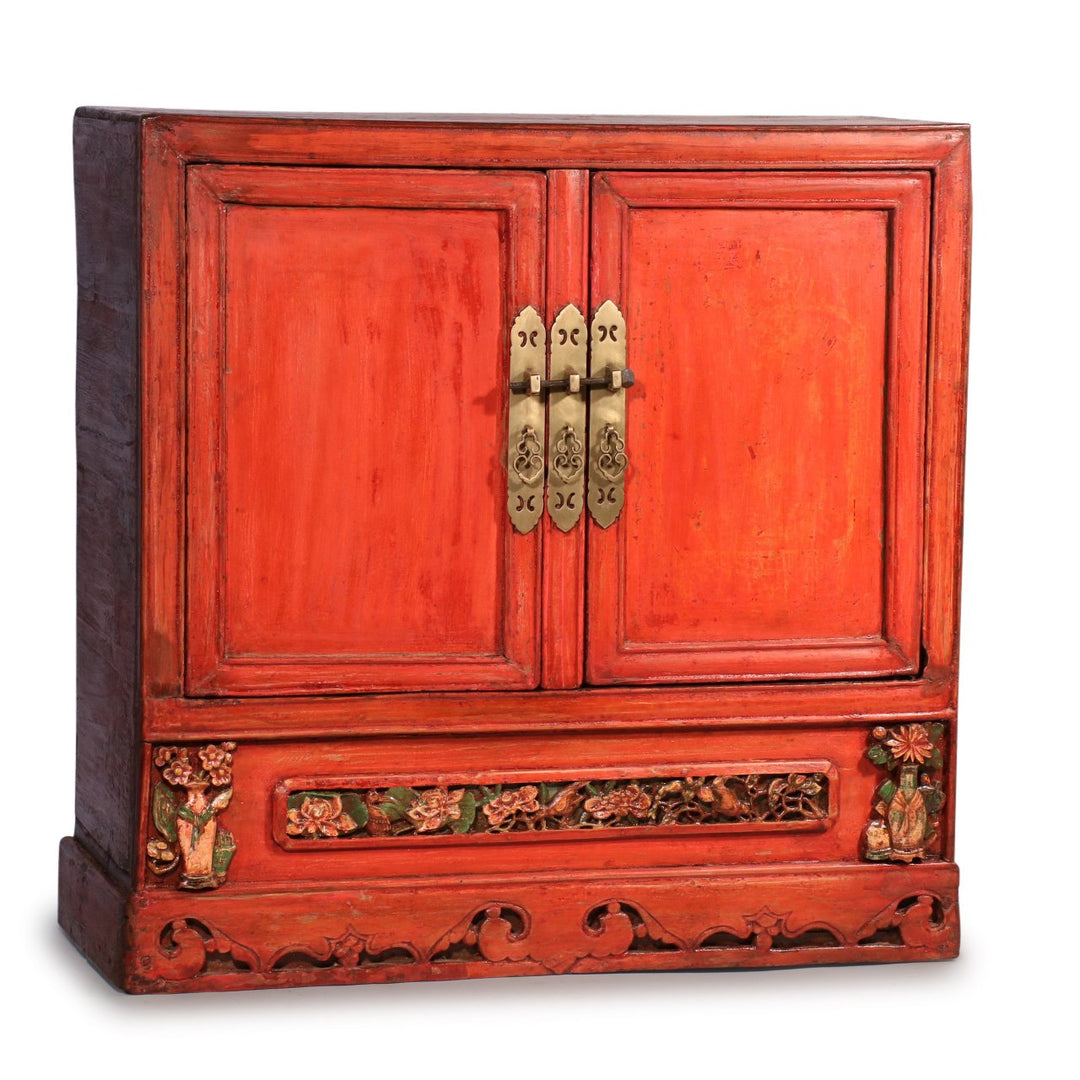 Red Lacquer Cabinet from Shanxi, China - 19thC | Indigo Oriental Antiques