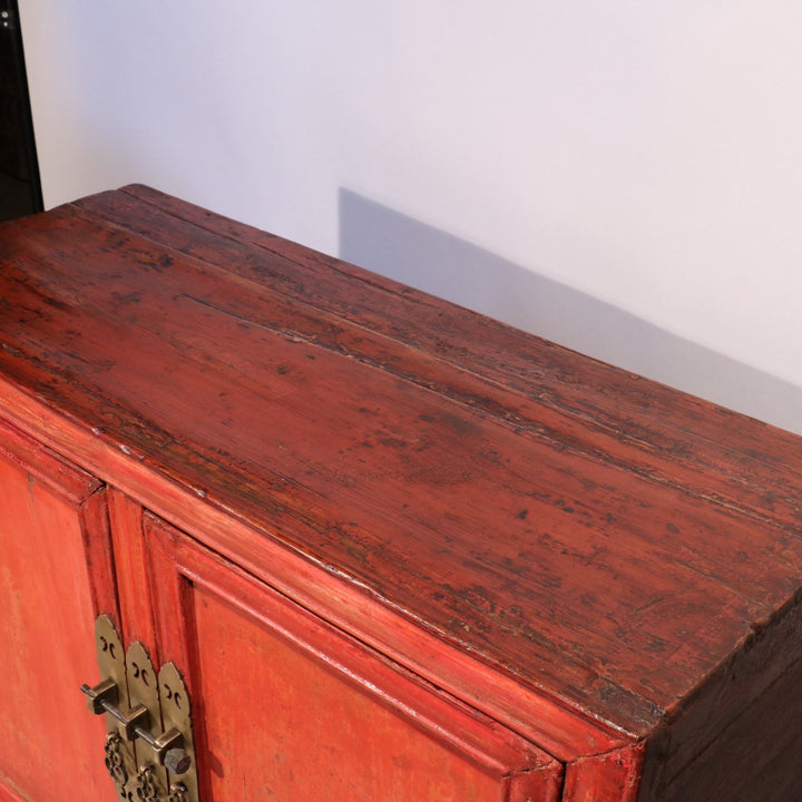 Red Lacquer Cabinet from Shanxi, China - 19thC | Indigo Oriental Antiques