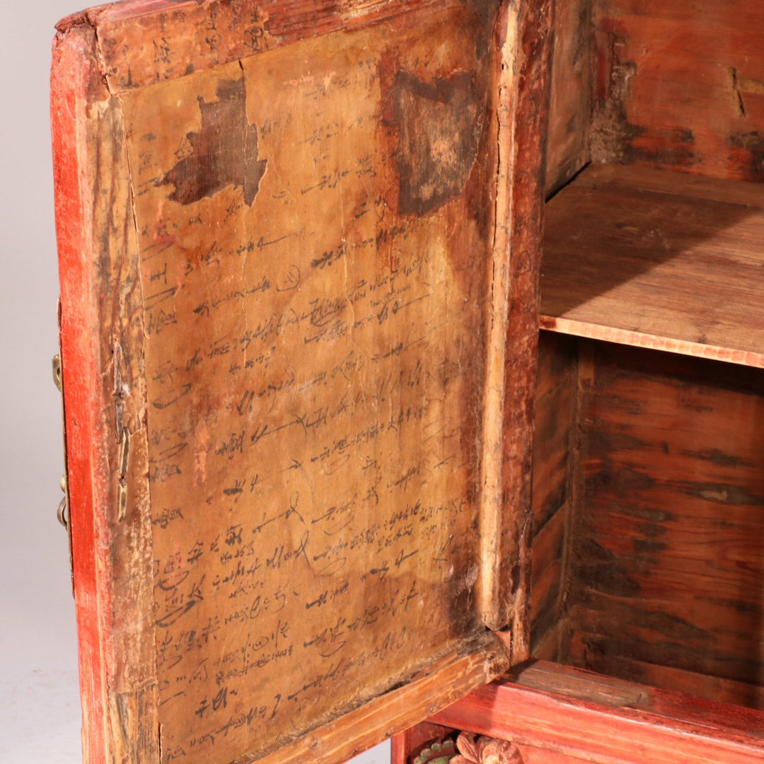 Red Lacquer Cabinet from Shanxi, China - 19thC | Indigo Oriental Antiques