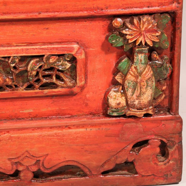 Red Lacquer Cabinet from Shanxi, China - 19thC | Indigo Oriental Antiques