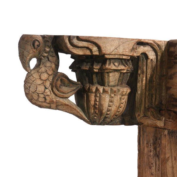 Carved Double Mirror Made From An Old Teak Window - 19thC (115 x 140cm)
