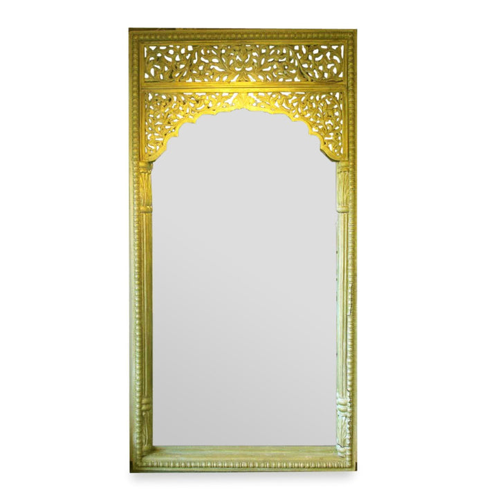 Carved Indian Mirror From Rajasthan | Indigo Oriental Antiques