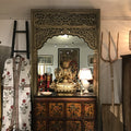 Carved Indian Mango Mirror From Rajasthan