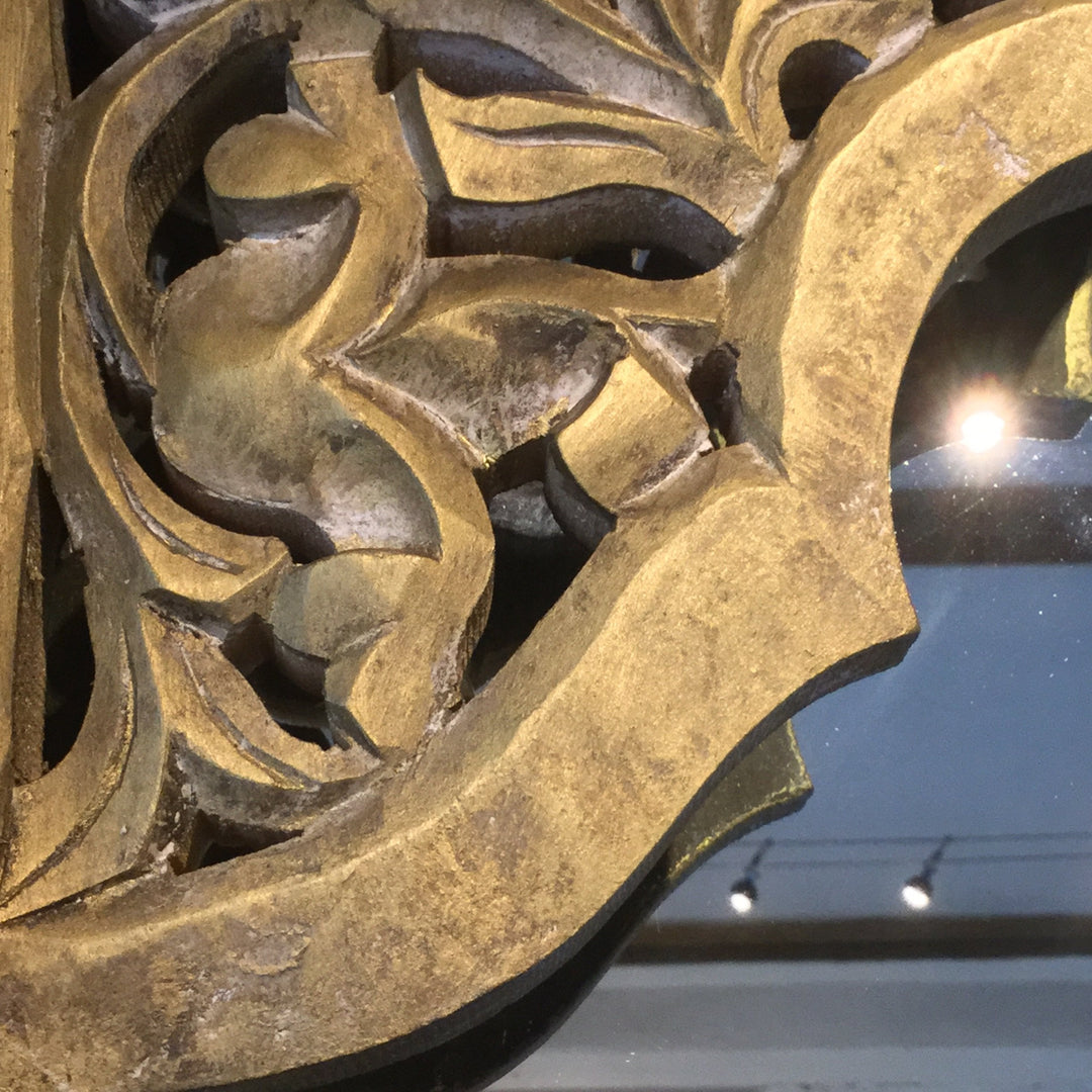 Carved Indian Mirror From Rajasthan | Indigo Oriental Antiques