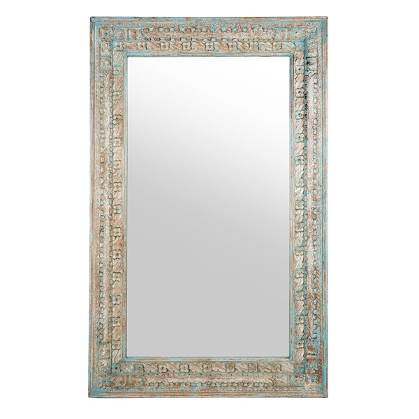 Carved Mango Wood Mirror