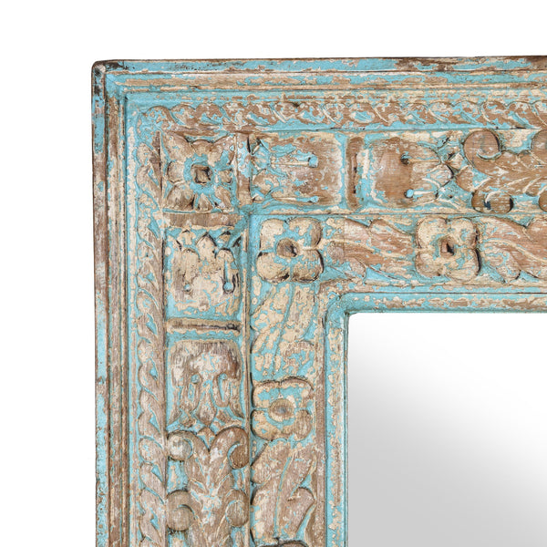 Carved Mango Wood Mirror