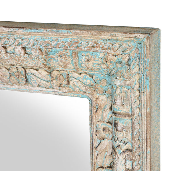 Carved Mango Wood Mirror
