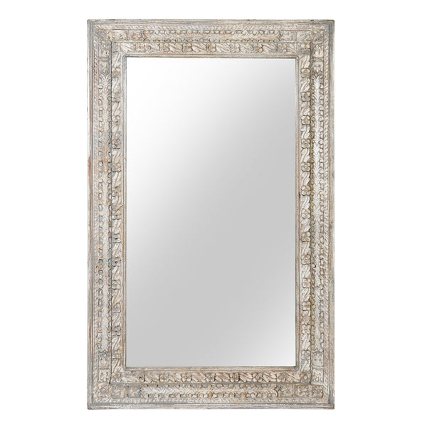 Carved Mango Wood Mirror