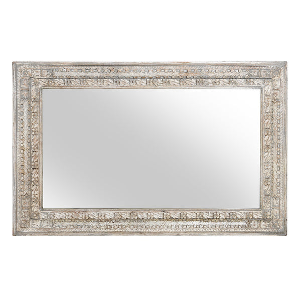 Carved Mango Wood Mirror