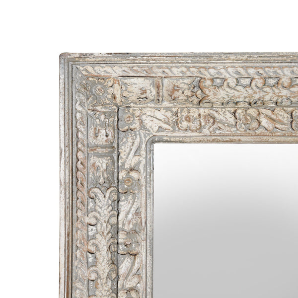 Carved Mango Wood Mirror