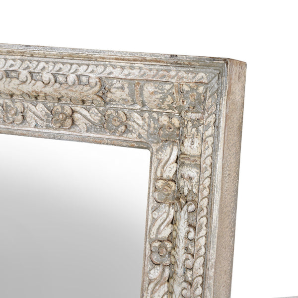 Carved Mango Wood Mirror