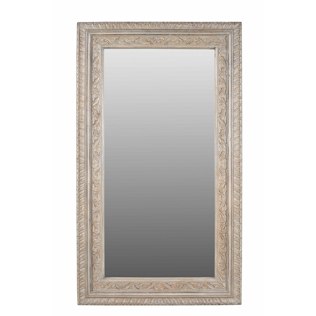 Carved Mango Wood  Mirror Frame with Painted Finish | Indigo Oriental Antiques