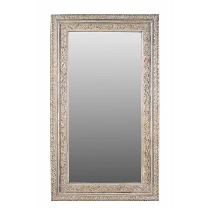 Carved Mango Wood  Mirror Frame with Painted Finish | Indigo Oriental Antiques