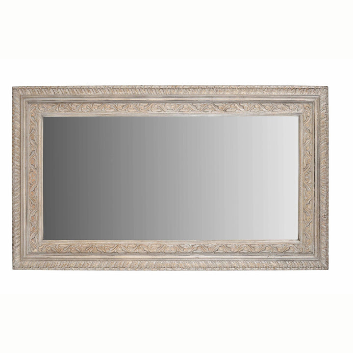 Carved Mango Wood  Mirror Frame with Painted Finish | Indigo Oriental Antiques