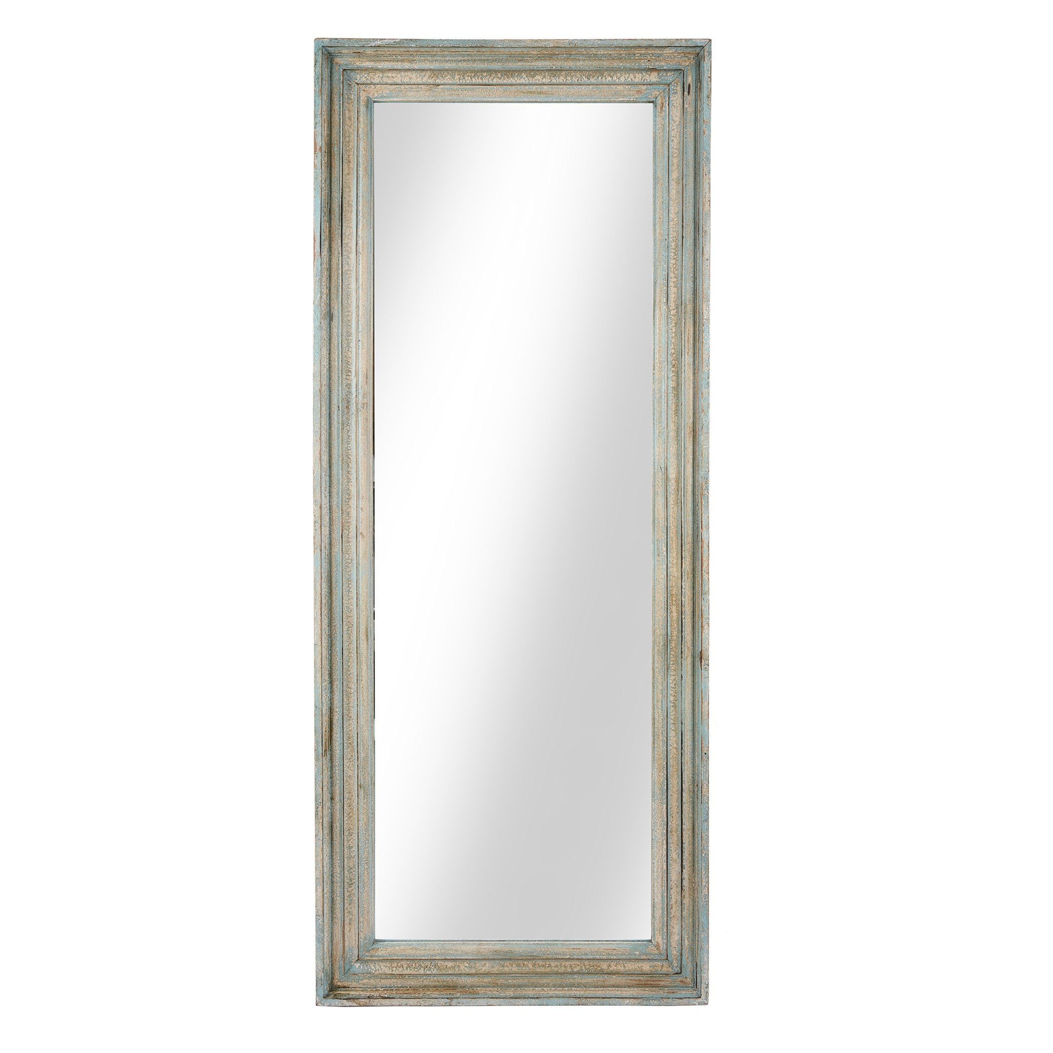 Carved Mango Wood Mirror With Paint Finish Portrait Orientation | Indigo Antiques