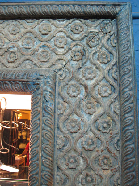 Carved Mango Wood Mughal Design Mirror