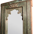 Indian Green Painted Mihrab Mirror From Banswara - 19thC
