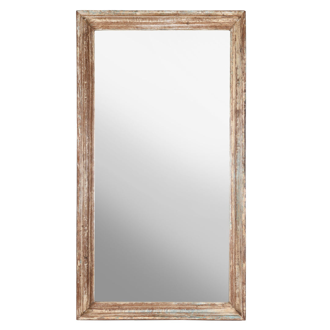 Indian Mirror Made From An Old Teak Window - 19thC | Indigo Antiques