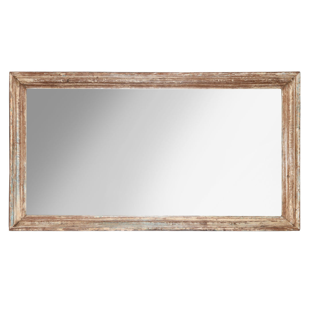 Indian Mirror Made From An Old Teak Window - 19thC | Indigo Antiques