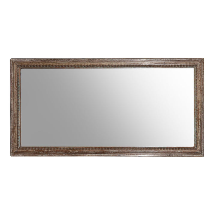 Indian Mirror Made From An Old Teak Window - 19ThC