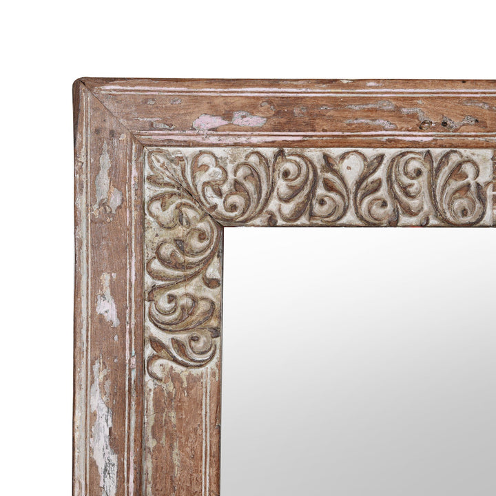 Mirror Made From An Old Teak Window - 19thC | Indigo Antiques