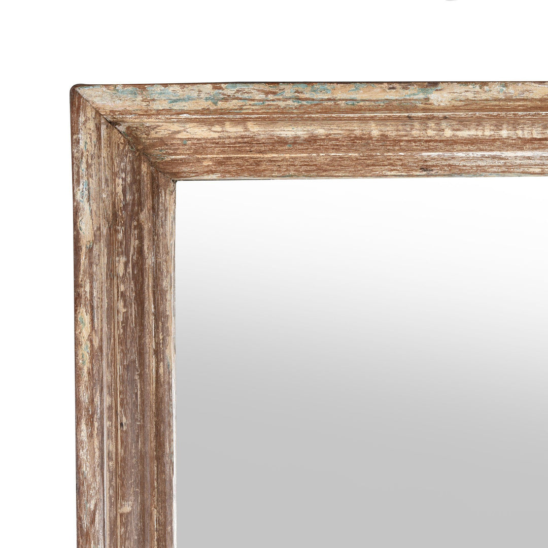 Indian Mirror Made From An Old Teak Window - 19thC | Indigo Antiques