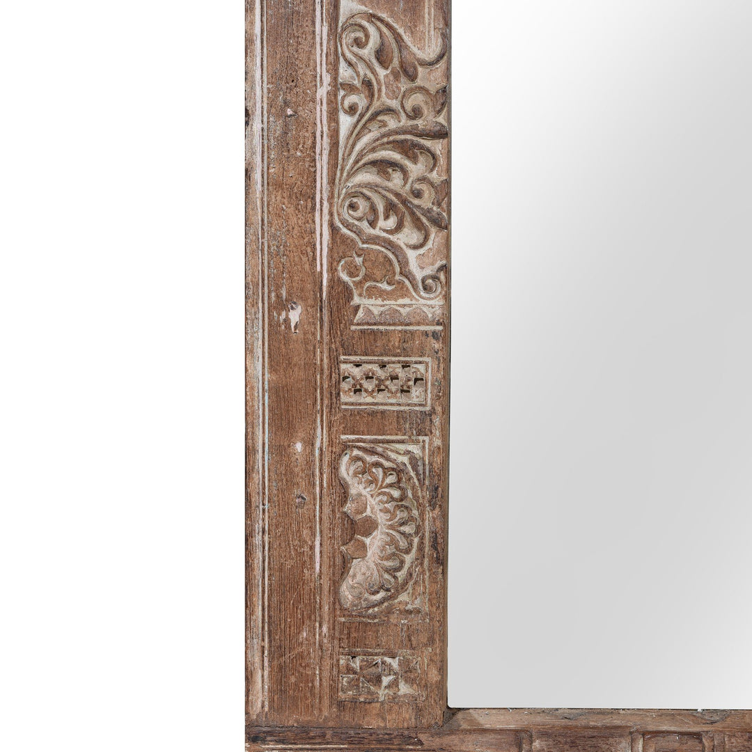 Mirror Made From An Old Teak Window - 19thC | Indigo Antiques