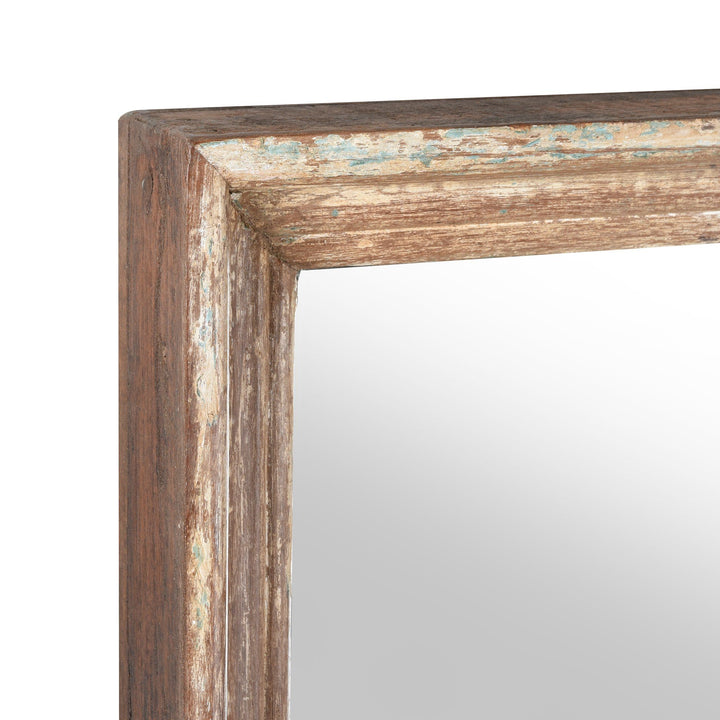 Indian Mirror Made From An Old Teak Window - 19thC | Indigo Antiques