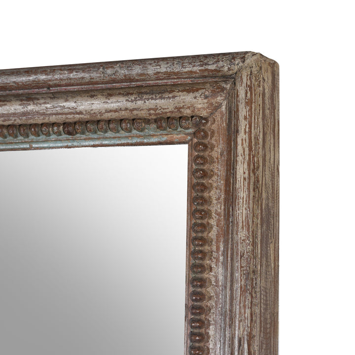 Indian Mirror Made From An Old Teak Window - 19ThC