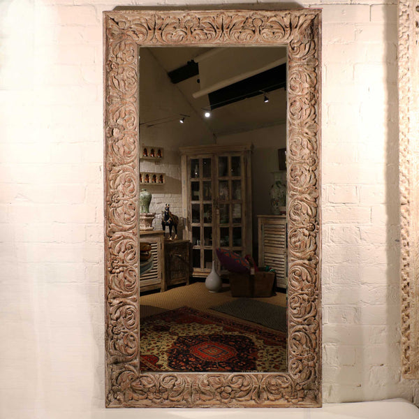 Indian Mirror Made from Old Teakwood