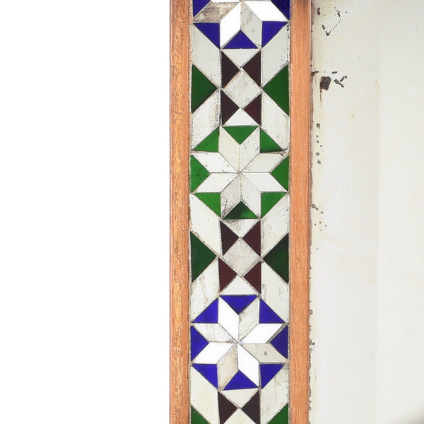 Indian Mosaic Glass Mirror - Ca 1920