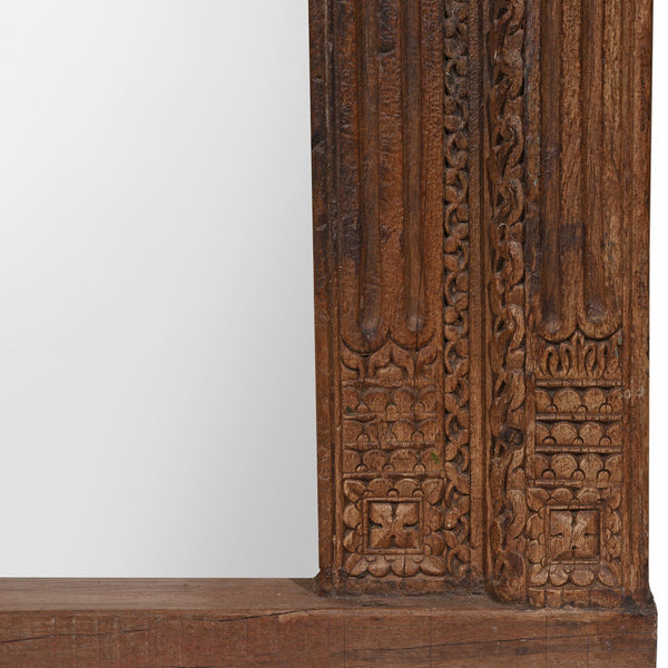 Mirror Made From 19thC Indian Door Frame