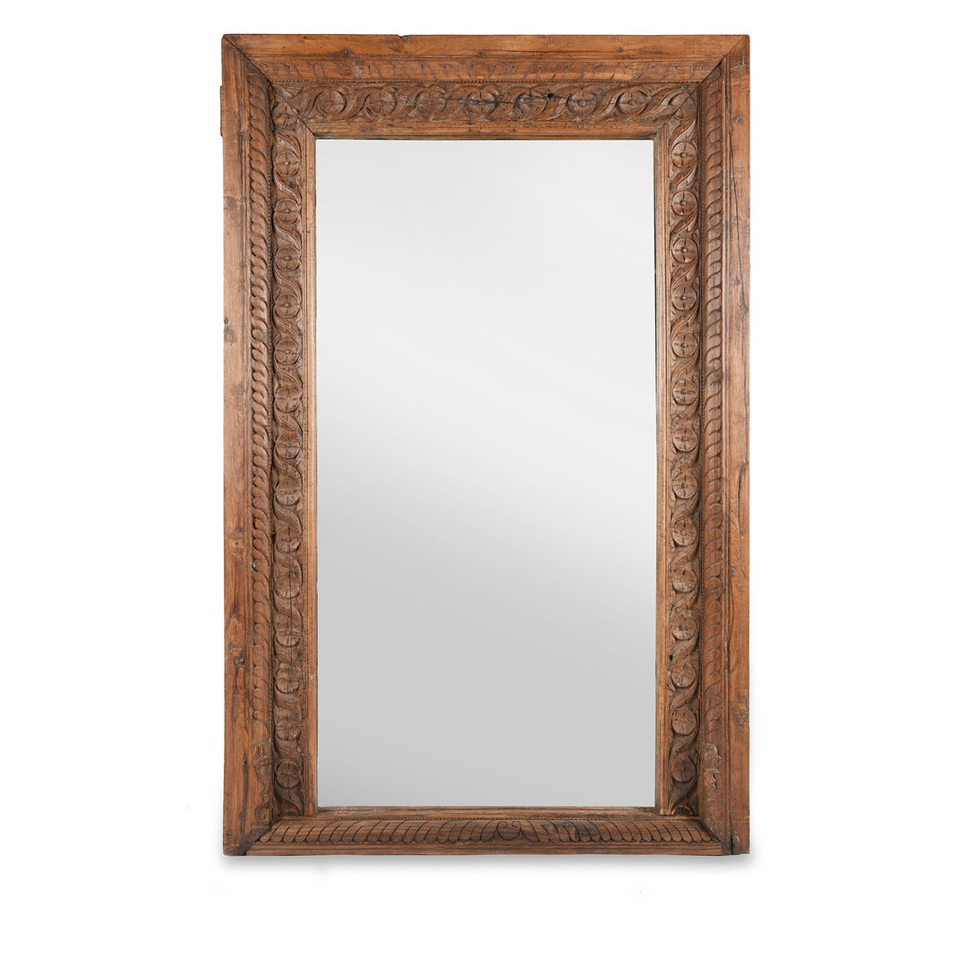 Indian Mirror Made From 19th century reclaimed teak window | Indigo Oriental Antiques